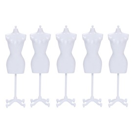 TKY Doll Torso Miniature Doll Torso, Doll Mannequin, 1/6, Set of 5, White