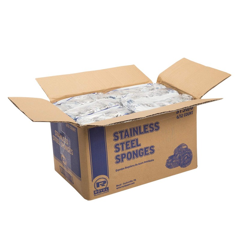 Royal Regular Stainless Steel Sponge, Package of 72