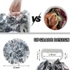 Hooshing 4PCS Silver Pom Poms Cheerleading with Handle Cheer Pom