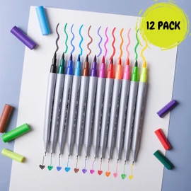 Mr. Pen- Dual Tip Brush Pens, 12 Colors, Brush Pens, Brush Markers, Dual Brush Pens, Markers for Kids Adults Coloring No Bleed, Art Markers for Adults, Dual Tip Markers, Bible Journaling.