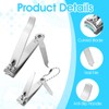 60 Pcs Nail Clipper Set, Stainless Steel Large and Small