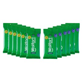 Walfort | Toallitas húmedas para manos. Aroma citrus lime. No irritan. Tela extra fuerte. Caja con 12 paquetes de 12pzs c/u.