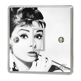 Audrey Hepburn Light Switch Sticker Vinyl / Skin cover , sw29