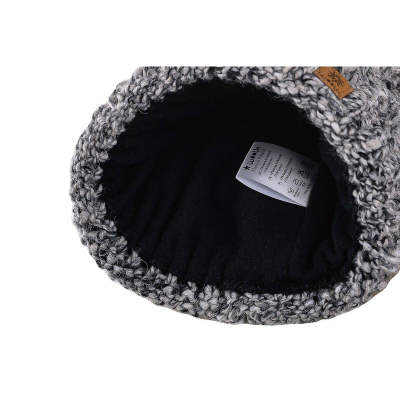 4sold Women's Knitted Hat Lined with Faux Fur Bobble Set
