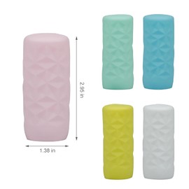 10 Pack Silicone Bottle Covers, Leak-Proof Travel Sleeves for Toiletries, Elastic Fit Travel Size Bottles, Cruise & Beach Essentials for Men Women (10 Pcs-Pink+Green+White+Blue+Yellow)