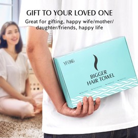 YFONG - Paquete de 3 toallas grandes de microfibra para el cabello, 76.2 x 25.4 cm, antiencrespamiento, secado rápido, para mujeres, cabello largo, rizado y grueso, turbante de cabello súper