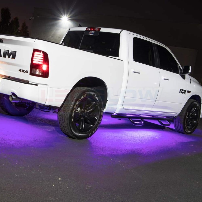 LEDGlow 6pc Purple LED Flexible Truck Slimline Underbody Underglow Accent