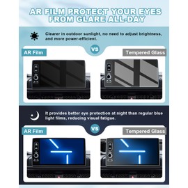 CDEFG 2 Pack Anti Reflection Screen Protector Compatible with 2023-2025 Honda CR-V Civic Pilot Acura Integra HR-V 2024 2025 Ridgeline 9 Inch, Anti Glare HD 2025 Honda CR-V Accessories