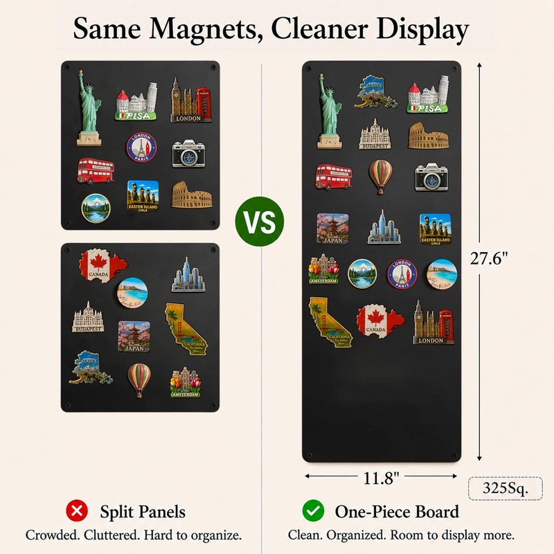 Qiytecno Travel Magnetic Board for Wall: Solution for Non-Magnetic Fridge