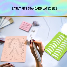 PMU LA - Pieles de práctica de microcuchilla preformadas de doble cara, no necesita tinta, 5 unidades, paquete de 10 unidades, 1