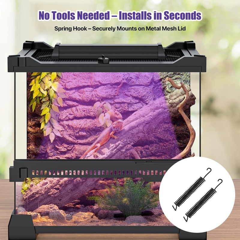 LURMMUE 8.5" Aluminum UVB 10.0 LED Reptile Light Bar with