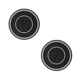 HUJYO 2PCS Car Cup Coaster,2.75 Inch niversal Non-Slip Anti Dust Cup Mats, Universal Interior Accessories for Most Cars (2,Grey)