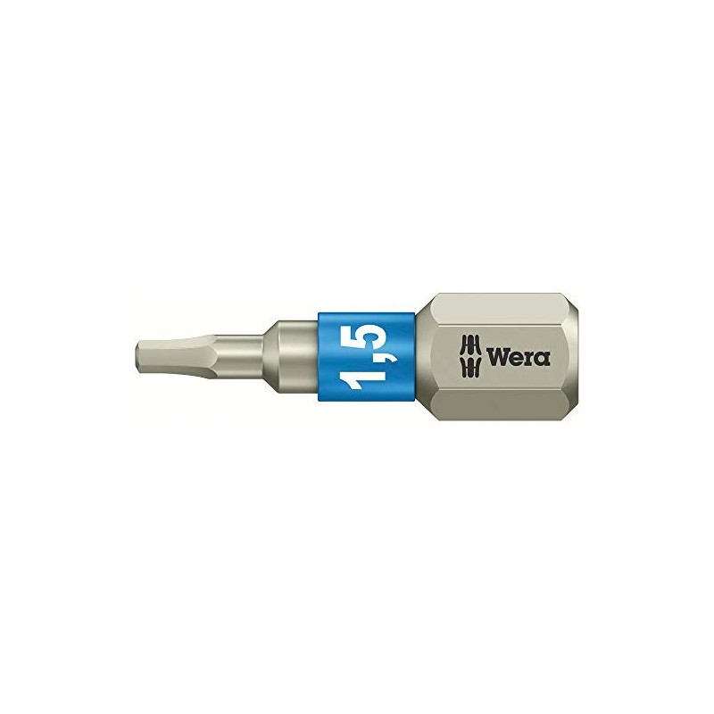 Wera 3840/1 Stainless Steel Torsion Bit Hexagon 1.5X25 071070_1361