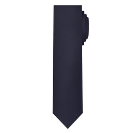 Jacob Alexander 2 Piece Set Men's Silk Blend Solid 2.5 inch Slim Width Neck Tie Pocket Square Hanky - Navy Blue