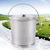 KONKENIE 14L Stainless Steel Bucket with Lid & Handle Coffee