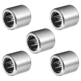 METALLIXITY HF0812 Needle Roller Bearings 8mm ID x 12mm OD 12mm Height 5 Packs, Chromium Steel Open End Thrust Bearing - for Industrial Machinery and Equipment