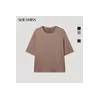 쉬즈미스 사틴 텍스처드 라운드넥 블라우스_SWWBLP22070 Satin Textured Round Neck Blouse_SWWBLP22070