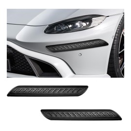 MUQIDA 2 PCS Car Bumper Anti-Scratch Strips, PVC Anti-Collision Side Door Edge Patch Protector, Universal Front and Rear Corner Bumper Guard Strip Sticker for SUV Pickup Truck (Short)