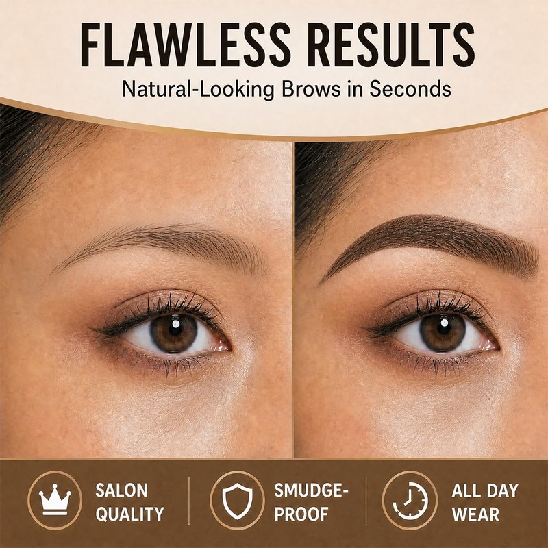 Eyebrow Stamp, Eyebrows in 5 Seconds, Achieve perfect results easily