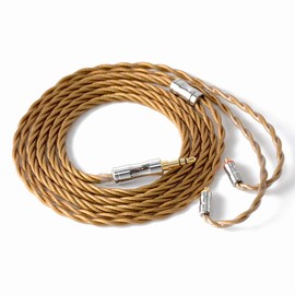 NICEHCK C4-3 Earphone Cable 5N Mix Silver Plated Wire and Monocrystalline Copper Silver Alloy Wire MMCX 3.5mm Ear Hook Metal Connector Repair Cable Upgrade Cable 3 Pole Soft 1.2m (C4-3 3.5mm, MMCX)