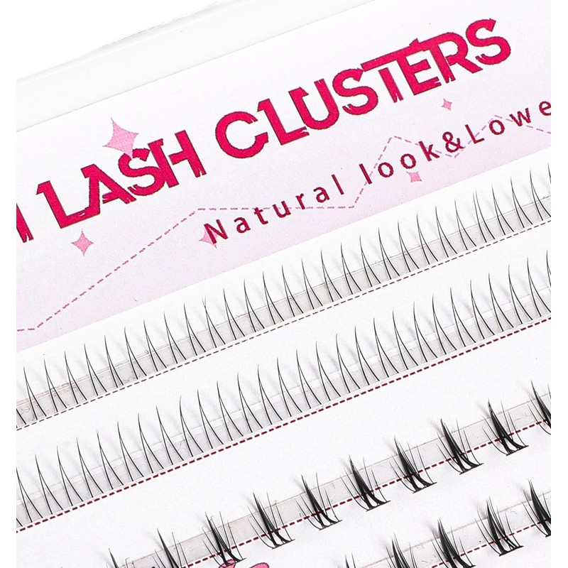 134 Pcs Bottom Lashes Cluster, 2 Styles 5-6 mm Under