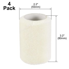 uxcell Paint Roller Cover 3 Inch x 1/4" Nap Mini Wool Brush for Household Wall Painting Treatment 4Pcs