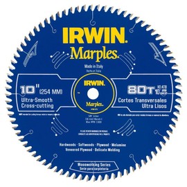 Irwin Tools IRWIN Marples 10-Inch Circular Saw Blade, Hi-Alternate Tooth Bevel, 80-Tooth (1807370)
