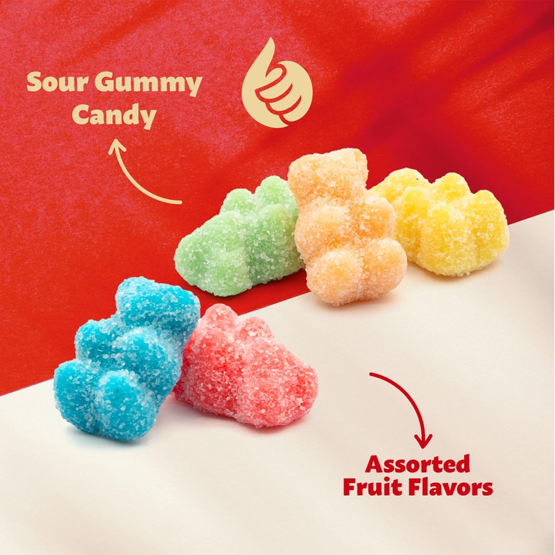 Neon Sour Gummi Bears Candy Bulk | 2 Pound Bag