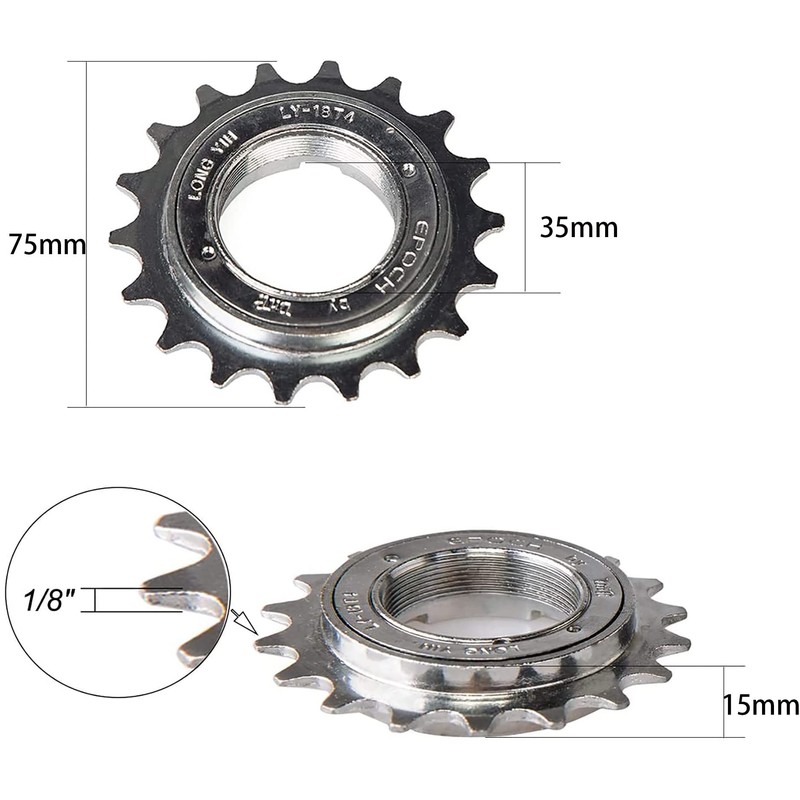 MEGHNA Single Speed Bicycle Freewheel 18/20 Teeth Flywheel 1/2 x
