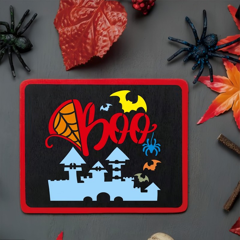 Lekabee 16 Pcs Halloween Stencils 8x8inch