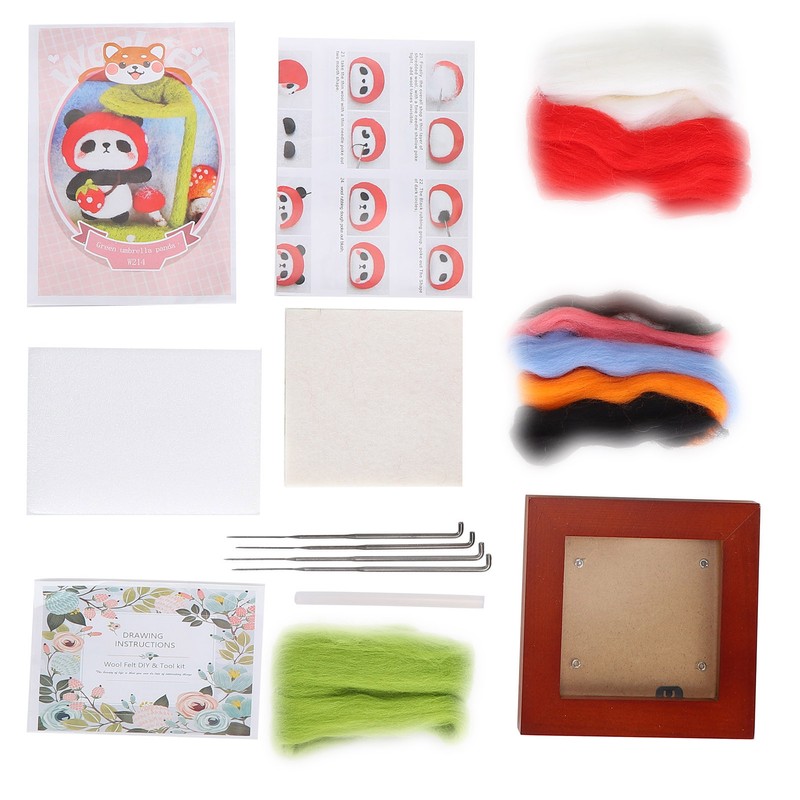 Needle Felting Kit Photo Frame Wool Felting Supplies Animal Plush