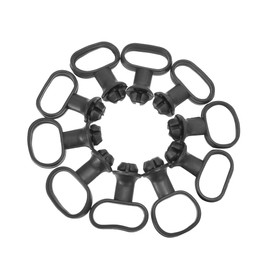 TUCKBOLD 10pcs Black Rubber Front Mudguard Speedometer Cable Guide Holder Universal Replacement for Motorcycle Automotive Parts