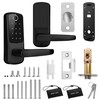 LORVIBO Smart Keyless Entry Door Lock, Fingerprint & Password, Black,