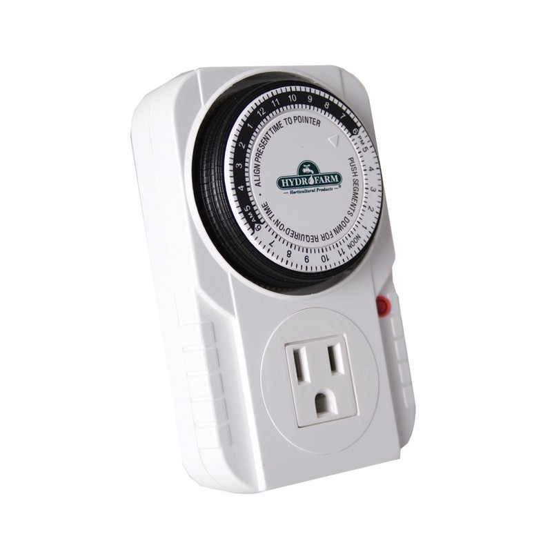 Hydrofarm Autopilot TM01015 Analog Grounded Timer, 1725W, 15A, 15 Minute