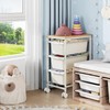 KINGBOARD Slim Rolling Cart with 3 Drawers, Metal Utility Storage