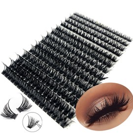 HBZGTLAD 30D/40D/50D/60D/80D /100D Mink Eyelashes 280 Bundles Natural Eyelash extension 3D Russia Volume Individual Eyelash Cluster Makeup Tools Lashes（100D-0.07mm-D Curl-13MM）