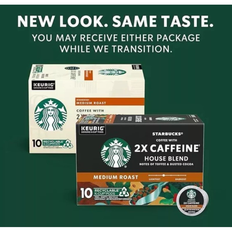 Starbucks 2 Boxes - Starbucks 2X Caffeine Med Roast K