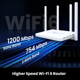 New 2023 Tongyu AX1800 WiFi 6 Router, Dual Band Gigabit Wireless 5GHz 1.8Gbps Internet Router for Gaming and Streaming and Up to 60 Devices Connected for Home, Office, Business