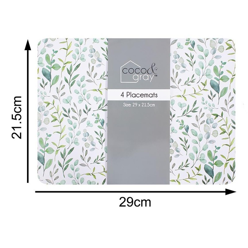 YöL Set of 8 Eucalyptus Placemats Dinner Plate Bowl Table