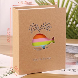 YBGGJO 2 Pack 200 Sheets 1 Large Insert Photo Album, Large Size Photo Album, Photo Storage, Baby Kids Growth Records (2 Books, 5 Inch, 400 Sheets)