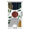 Uiiooazy Shower Curtain, Abstract Boho, Shower Curtain, Bow, Sun, Black