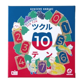 Tsukuru 10 Ten TSUKURU TEN TEN (for 2-4 People, 20 - 30 Minutes, For Ages 8 and Up), Board Game, Wooden Tile, Make Your 8 Numbers in Your Hand Perfectly 10