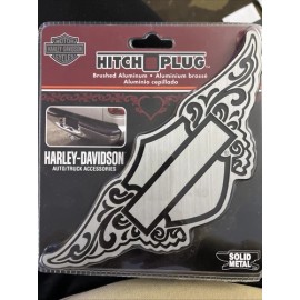 New Solid Metal Brushed Aluminum Harley Davidson Hitch Plug