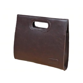 Rubitas Men's 2nd Bag, Clutch, Handheld, Back, Casual, Business, Leather, brown 02
