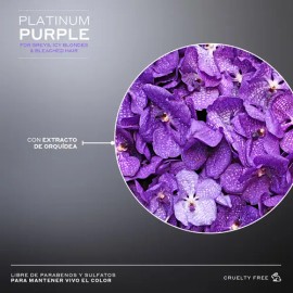 MARTHA DEBAYLE HAIR TECH Platinum Purple Shampoo. Matiza y neutraliza. Con extracto de Orquídea, 450 ml.                                              