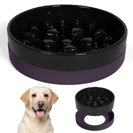 Sted Ceramic Slow Feeder Dog Bowls for Medium Large Breed