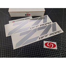 Z71 Off Road Chevy Fender Decal Tailgate Sticker 15" (Metallic Silver & Charcoal)