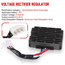 CHUSYYRAY 20A Voltage Regulator Rectifier Compatible with Honda GX390 GX340 GX270 GX240 GX610 GX620 GXV530 Replace # 31620-ZG5-033 31620-ZG5-023 31620-ZG5-013 SH711AA
