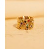 TLY Gold Birthstone Rings for Women Non Tarnish 14K Gold