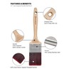 ROLLINGDOG 2.5" Paint Brush with Laser engraved Beechwood handle and
